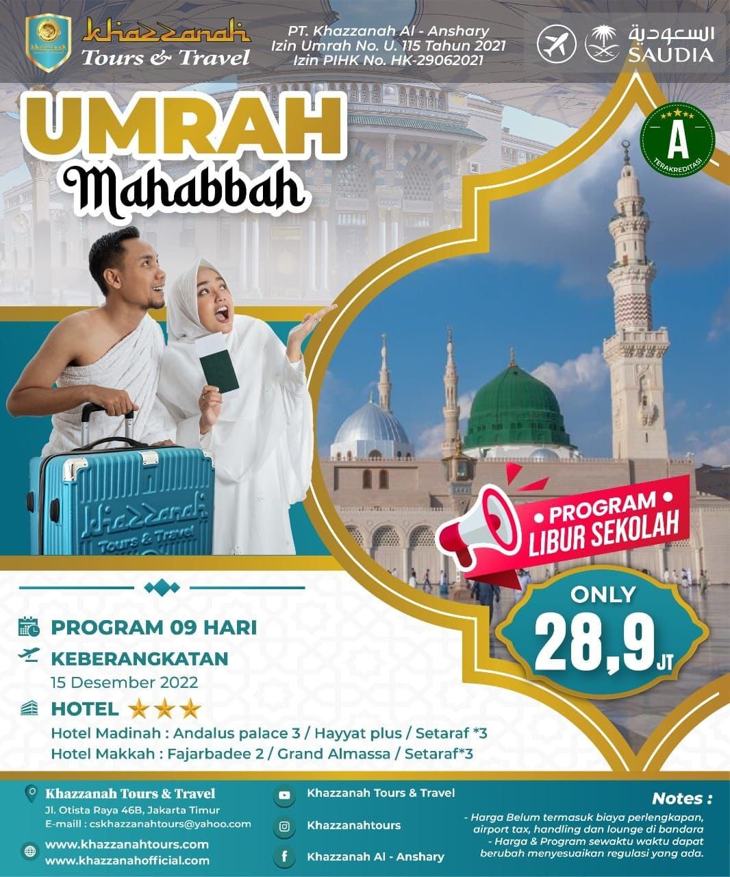 Biaya Umroh Dan Haji Plus Halal Tour  Melayani Wilayah Kembangan Jakarta Barat