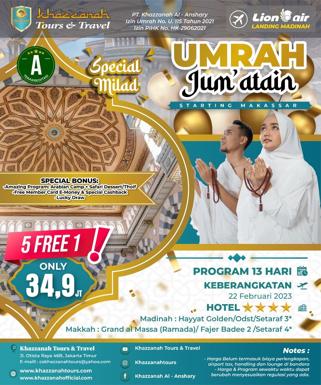 Paket Umroh Dan Haji Plus Halal Tour  Melayani Wilayah Beji Depok