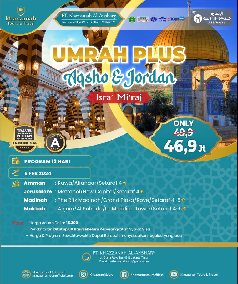Umroh dan Al-Aqsha 2024: Dapatkan Harga Terbaik dan Bonus Tambahan