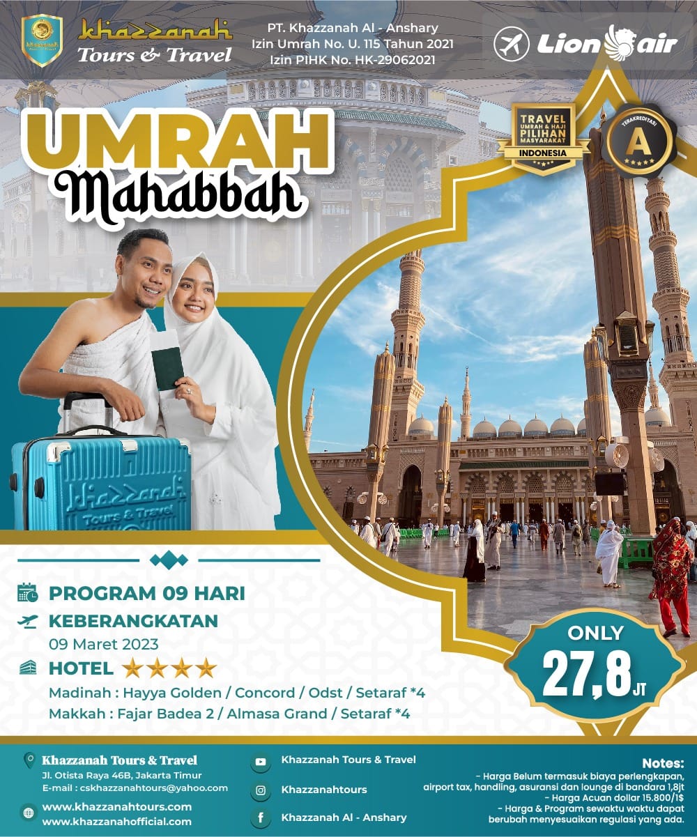 Booking Seat Umroh Hotel Dekat Masjidil Haram  Kebayoran Baru Jakarta Selatan