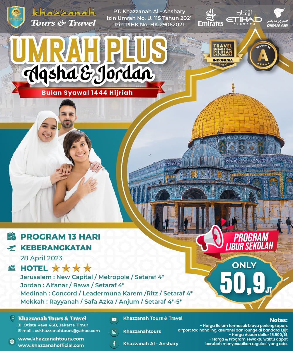 Harga Umroh Plus Halal Tour Terbaru  Jakarta Pusat